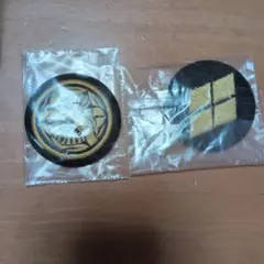 武将家紋刺繍缶バッジ7個カブリ有個売有