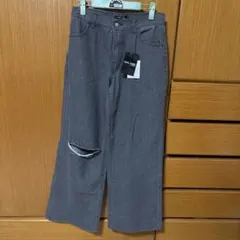 CECIL McBEE ダメージデニムパンツ グレー 新品