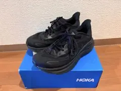HOKA クリフトン10ランニングシューズ ブラック　27cm ワイドタイプのサムネイル