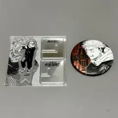 呪術廻戦【虎杖悠仁】アクリルxフィギュアコレクション　　デコレクション缶バッジ