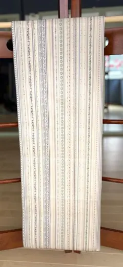 名古屋帯 ストライプと花模様