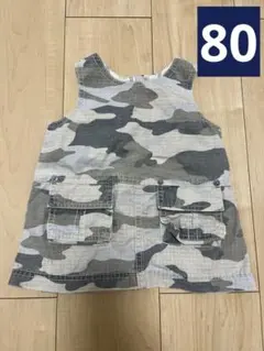 ベビー80 カモフラ柄 ジャンパースカート
