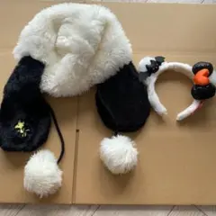 USJ スヌーピーファンキャップ　ハローキティハロウィンカチューシャセット