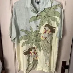 Tommy Bahama アロハシャツ フラガール柄 リネン 半袖 Sのサムネイル