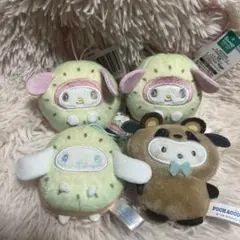 サンリオキャラクターズどうぶつ着ぐるみマスコット~たぬき~キウイ~ 4つセット