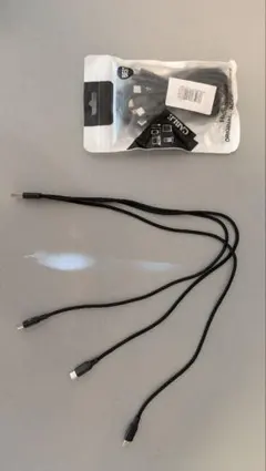 新品【未使用】3in1充電ケーブル 0.5m（3本セット）