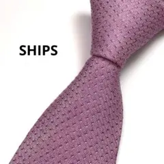 SHIPS シップス　ネクタイ　リネン混　ピンク系　日本製のサムネイル