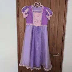 【美品】ディズニー_ラプンツェル_ドレス 140サイズ※装飾品付き
