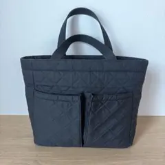 NaRaYa トートバッグ　キルト　ブラックキルティングトートバッグ