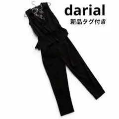 【新品】Darial ペプラムオールインワンドレス レース ブラック [M]