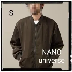 NANO universe【美品】機能中綿リラックスワイドミリタリーブルゾン