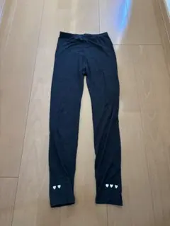 キッズ スパッツ レギンス ブラック ハート柄