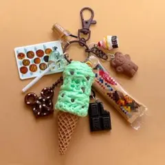 じゃらじゃらキーホルダー マーブルチョコアイス クッキー 170 じゃらじゃらキーホルダー マーブルチョコアイス クッキー 120