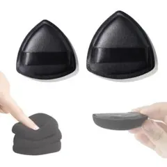 メイク用スポンジパフ 2個入 多機能化粧スポンジ 三角形 柔らかい 化粧パフ