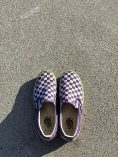Vans パープル チェッカーボード スリッポン　希少