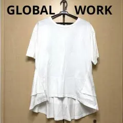 GLOBAL WORK 半袖 バックフリル ホワイト Ｍのサムネイル