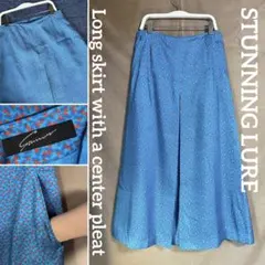 STUNNING LURE スタニングルアー／青柄センタープリーツロングスカート