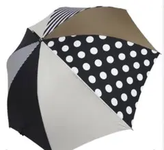 新品未使用 +RING 晴雨兼用傘 ドットストライプ 長傘