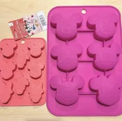 シリコン チョコモールド ディズニー ミッキー　ミニー　ダイソー　型取り　2点のサムネイル