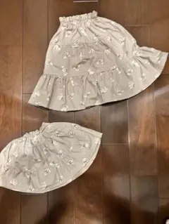 ティアードスカート　姉妹　80.100cm 2枚セット
