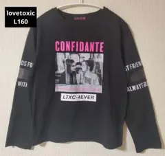 ラブトキ ロンT 黒 L160 長袖カットソー Lovetoxic