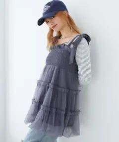 MAJESTIC LEGON 肩リボンバルーンチュニックのサムネイル