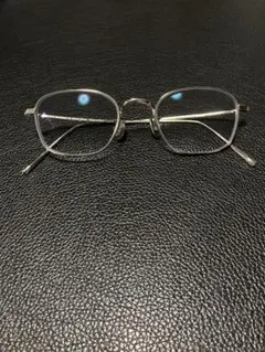 JINSシルバーメタルフレームメガネ　度入り