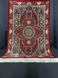 最高級 ペルシャ絨毯シルク イラン クム産 約122万ノット60×91cm