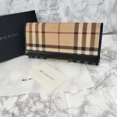 BURBERRY 長財布 ノバチェック 8.85 PVC レザー - メルカリ