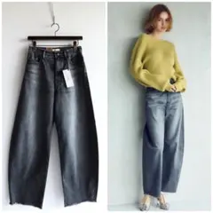 b1672✨美品✨【YANUK】カーブテーパード LAURA デニムパンツ 25