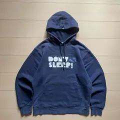 90s 00s NIKE パーカー ネイビー 刺繍プリント スニーカー