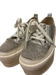 厚底キラキラストーンスニーカー