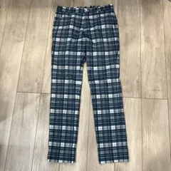 ビームスゴルフ　BEAMS GOLF ネイビーブルーとホワイトのチェック柄パンツ
