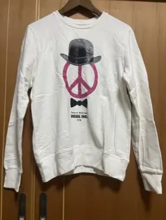 DIESEL 平和シンボル プリント トレーナーサイズXXI