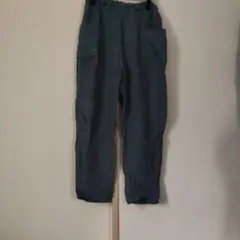美品】クレッシェントデュオ リネン混 チェック柄 ワイドパンツ M 切替
