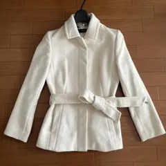 【難あり】 INED アンゴラ コート 9号 M