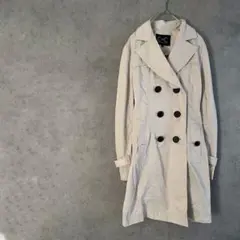 クードシャンス　トレンチコート　ベルト付き　オフホワイト　S相当