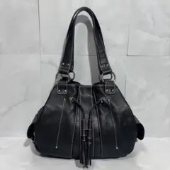00s archive handbag y2k フリンジ ブラック　ハンドバッグのサムネイル