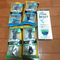 新品未使用】ジレット 使い捨てカミソリ＆シェービングフォーム✕9