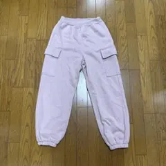 GU ヘビーウェイトスウェットカーゴプルオンパンツJR ピンク Mサイズ