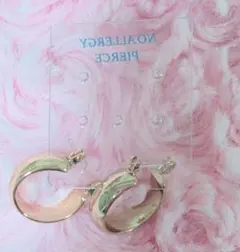 【✨即購入大歓迎✨】金属アレルギー対応 フープ ゴールドピアス