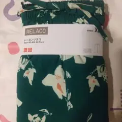 UNIQLO RELACO　ユニクロレーヨンリラコ グリーン 花柄　XLサイズ