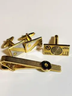 Dunhillダンヒル ネクタイピン カフス セット ゴールド シルバー