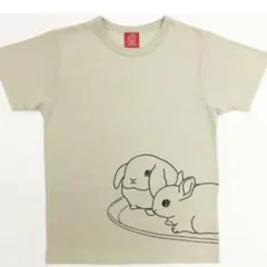 Ojico オジコ ウサギ　りんごTシャツ　ベージュ12A