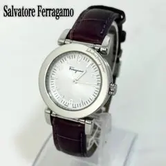 【稼働】 Salvatore Ferragamo F50 腕時計 ダークパープルのサムネイル