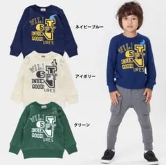 新品 F.O.KIDS トレーナー スウェット ペンギン刺繍 生成 110センチ