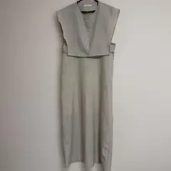 チャオパニック　ワンピース　F ベージュ　リネン