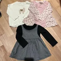 ベビー 90 長袖トップス まとめ売り 女の子 保育園 ピンク ラステラ 西松屋