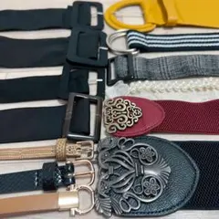 13本セット ベルト クロコ ブラック ボルドー ブラック 未使用品 レディースのサムネイル