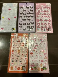 3D 立体　ぷくぷくシール　ボンボンドロップ風5枚セット